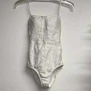 Nanette Lepore White Eyelet Swimsuit